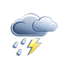 Thunderstorm with rain Thunderstorm with rain