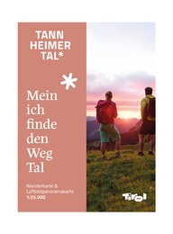 Wanderkarte Tannheimer Tal mit Wanderern in Berglandschaft