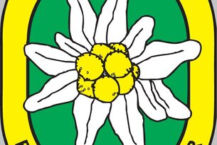 Logo Landesverband der Berg- und Skiführer mit Edelweiß