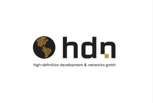 Logo von hdn high-definition development & networks gmbh mit Weltkugel