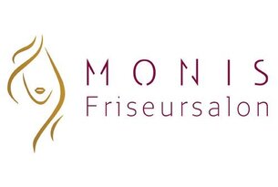Logo Monis Friseursalon mit stilisierter Frauensilhouette