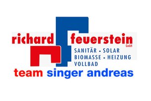 Logo der Firma Gerhard Feuerstein mit den Schwerpunkten Sanitär Solar Biomasse Heizung Vollbad