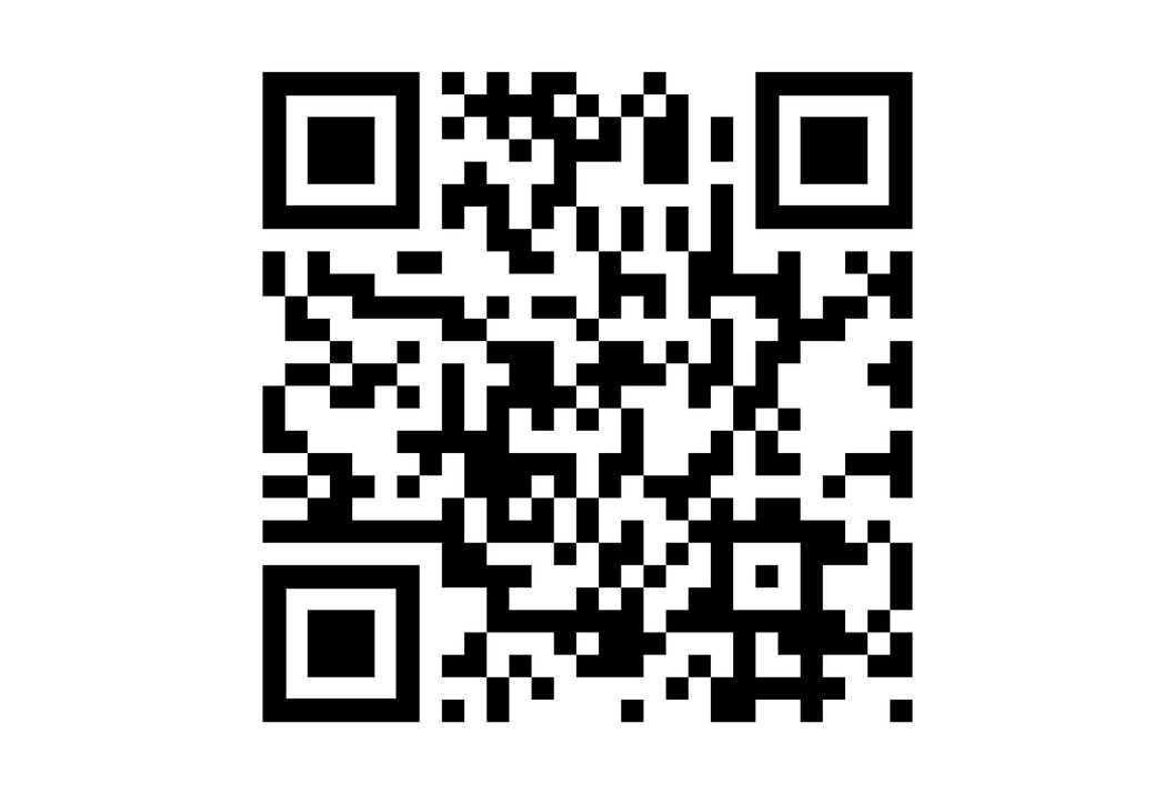 Quadratischer QR-Code auf weißem Hintergrund
