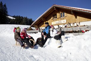 Rodeln auf der Alpe Stubental