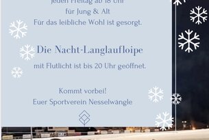 Nachtlanglauf mit Flutlicht