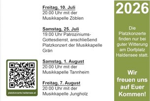 Platzkonzert in Haldensee am Dorfplatz