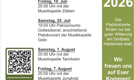 Platzkonzert in Haldensee am Dorfplatz